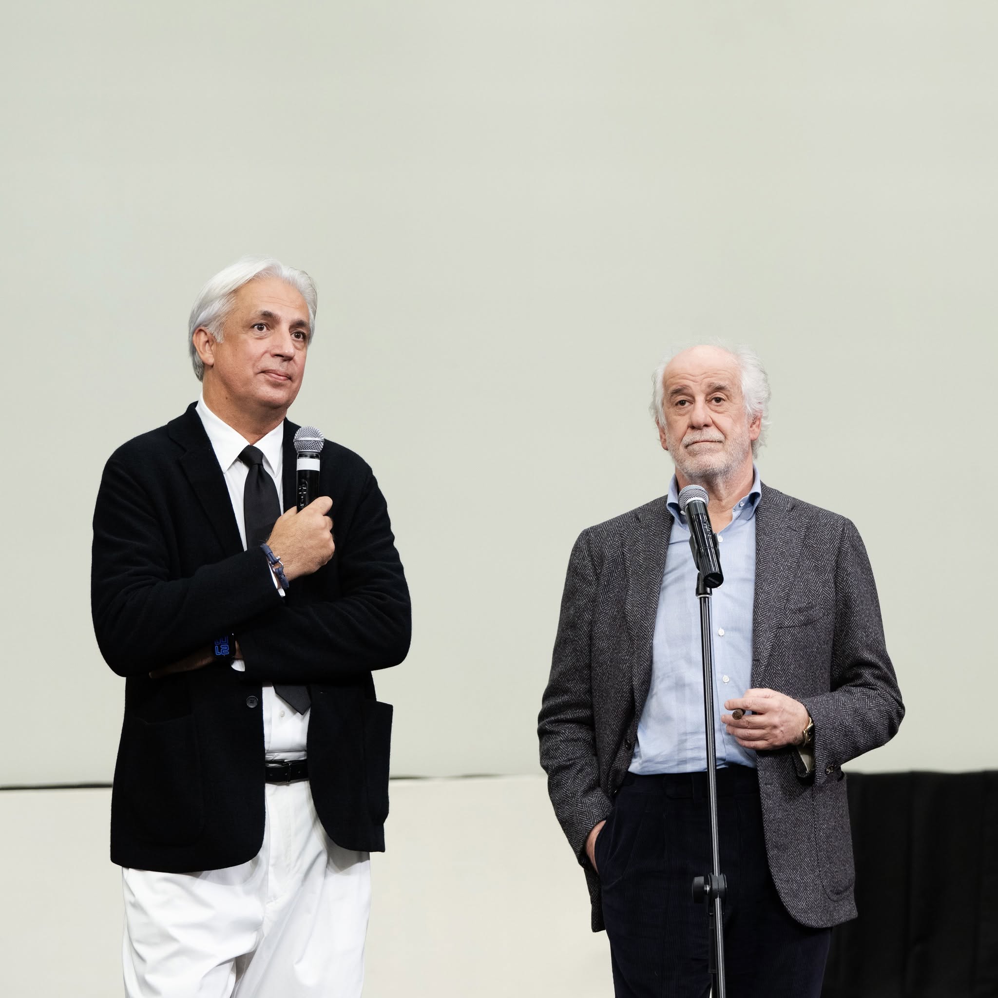 Krassimir Ivanov and Toni Servillo during CineLibri, 2025